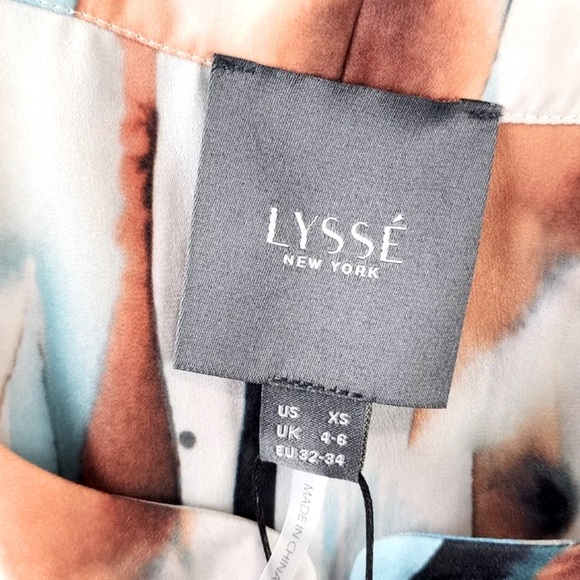 NWT [Lysse] Pastel Mandarin Neck Pocketed Split Hem Tunic Top Women’s Size XS - Picture 9 of 10